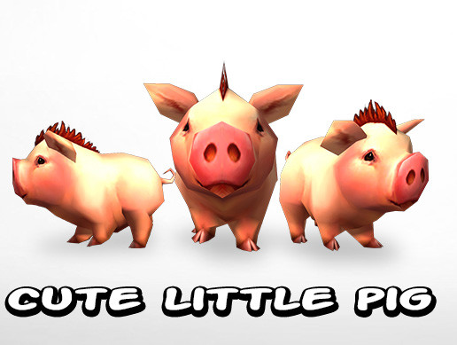 Unity Pig cute little pig | 3D 캐릭터 | Unity Asset Store
