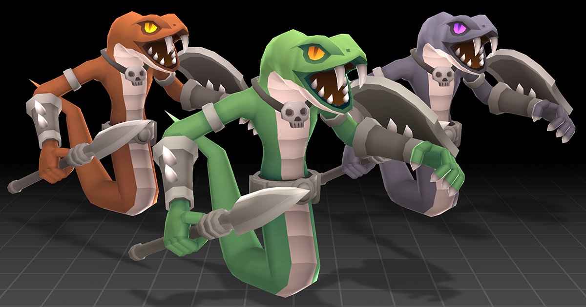 Poly HP - SnakeWarrior | 3D Creatures | Unity Asset Store