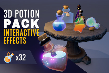 3D Potion Pack: Interactive Effects