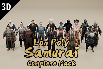 Low Poly Samurai Complete Pack
