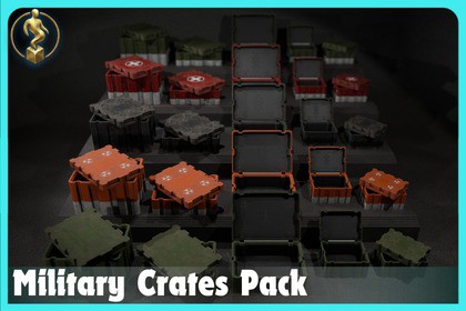 Military Crates Pack With 5 Textures / Skins / Materials