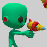 3D Character #018 - Alien Man - Animated - Low Poly - FBX