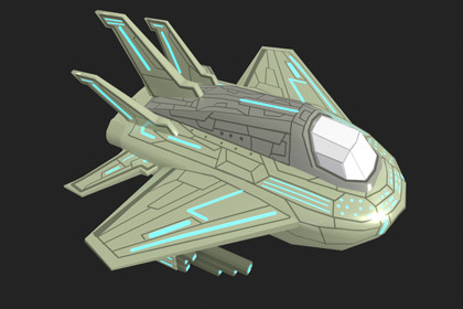 AeroFlux – Stylized Sci-Fi Jet