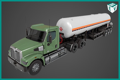 Heavy Truck 02 Gas Tank Trailer URP HDRP Textures