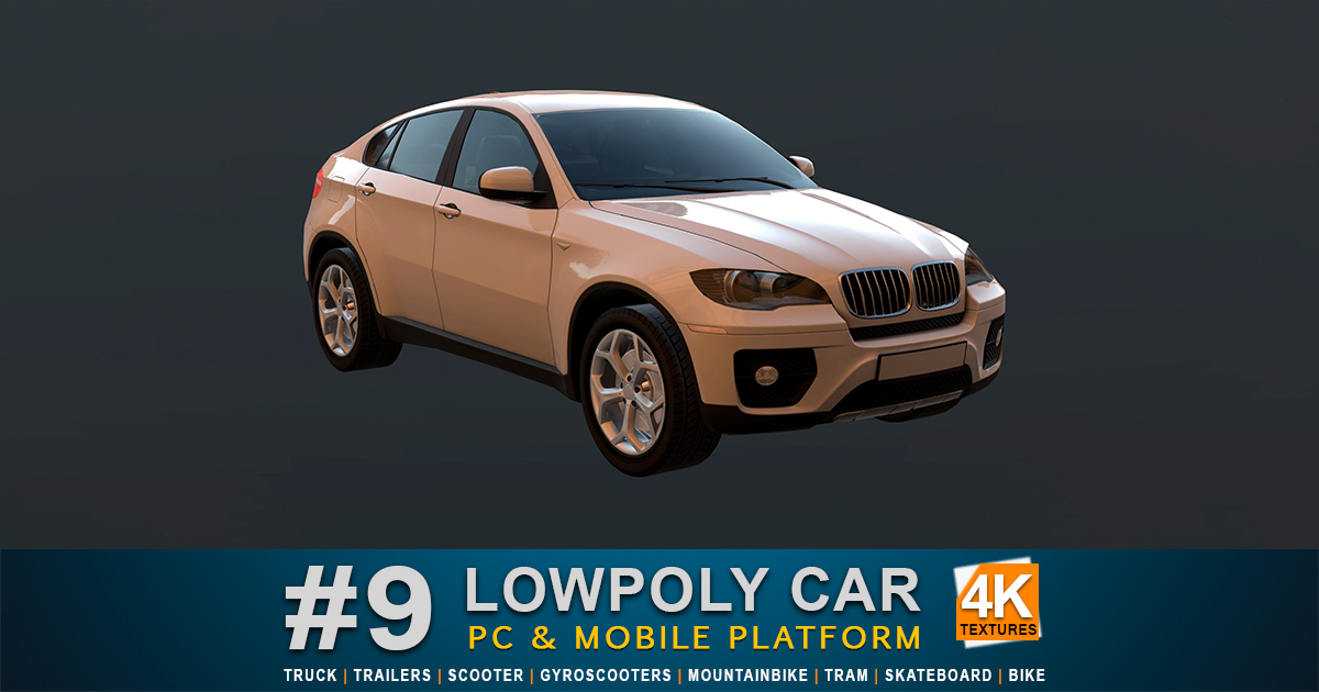 Low Poly Car #9 | 3D Land | Unity Asset Store