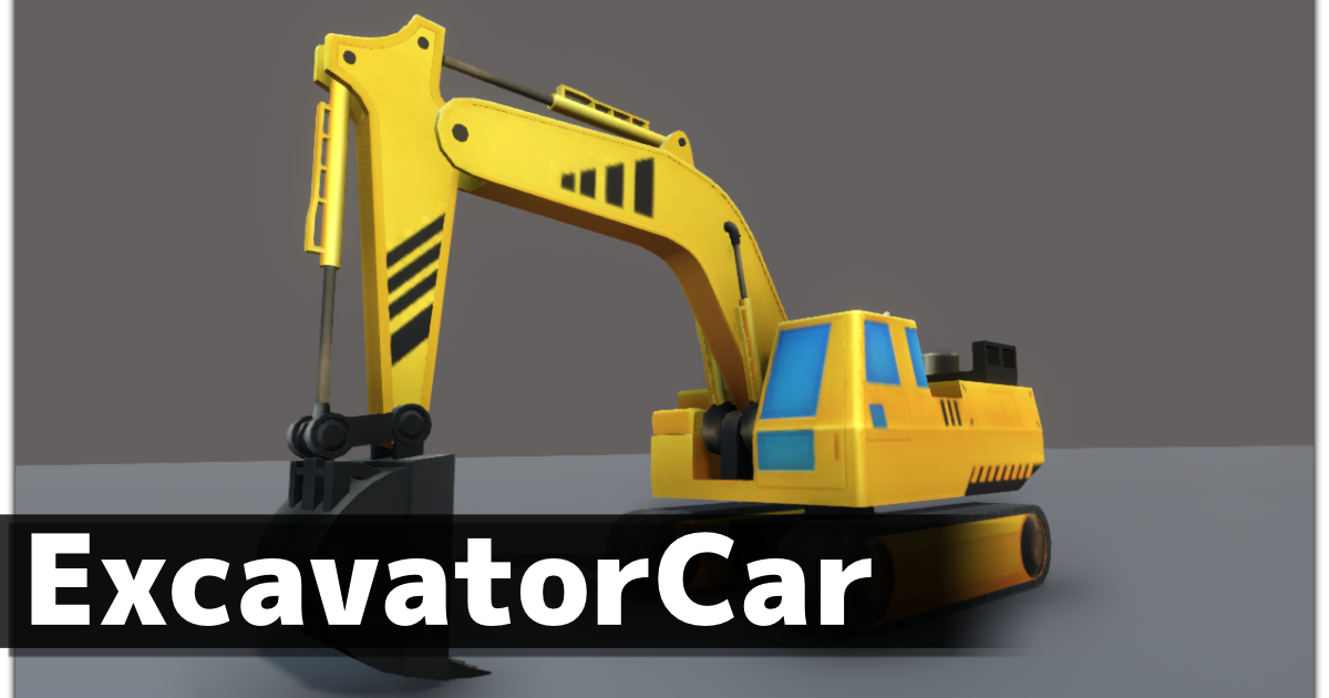 Excavator Unity Model ExcavatorCar | 3D Props | Unity Asset Store