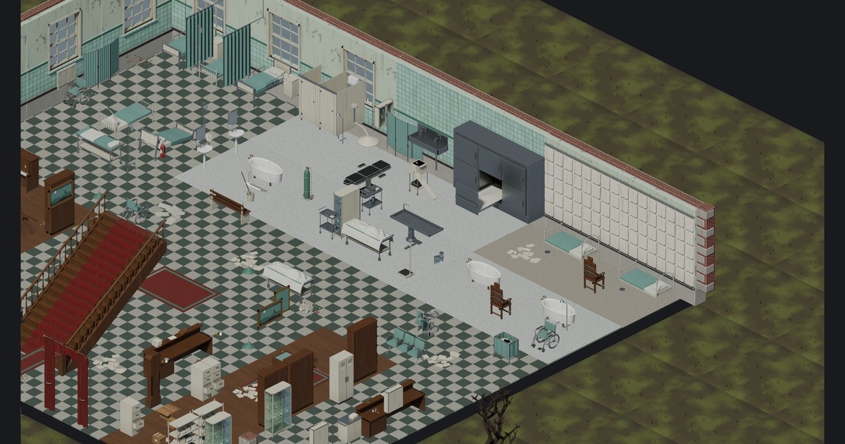 WARDEN - Isometric Hospital Tileset (2D Horror Sprites) | 2D | Unity ...