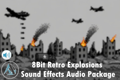 8Bit Retro Explosions Sound Effects Audio Package