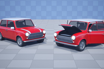 Stylized Drivable Vehicles - Compact Car "Sheldon"