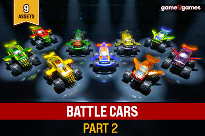 Battle Cars Pack 2 - Animated
