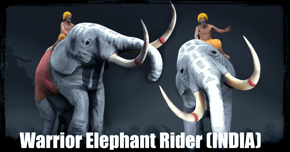 Elephant Rider Model Warrior Elephant Rider (India) | 3D 캐릭터 | Unity Asset Store