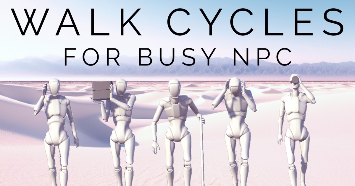 Walk Cycles for Busy NPC | 3D Animations | Unity Asset Store