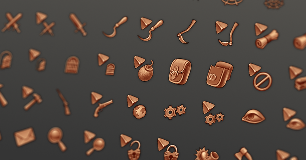 Fantasy RPG Cursors (copper) | 2D Icons | Unity Asset Store