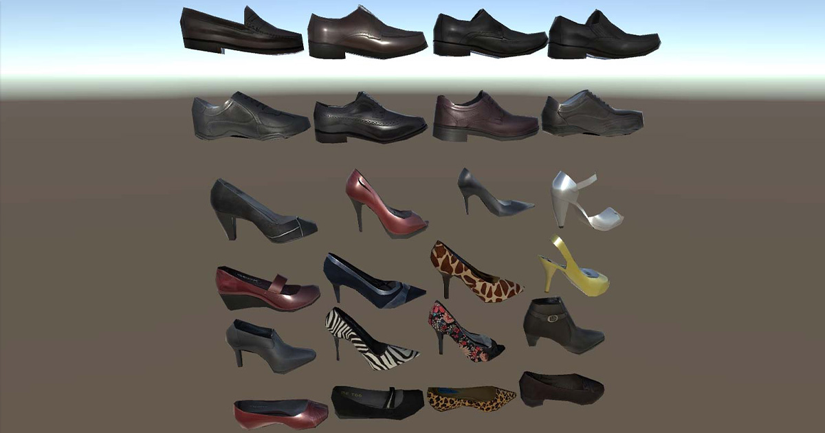 Shoe String Unity Device Shoes ( Mens / Ladies ) | Props | Unity Asset Store