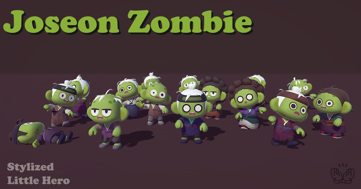 stylizedLittle Korea_Zombie | 3D Characters | Unity Asset Store