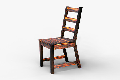 Realistic Wooden Chair 3D Model – Game Ready Asset