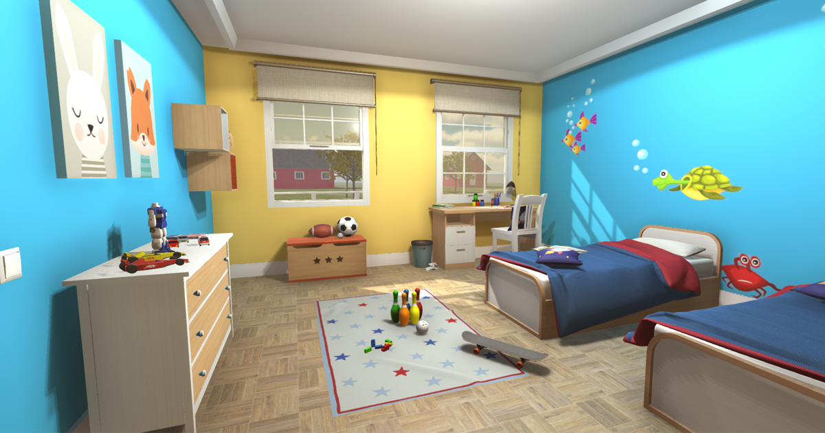 Kids Room 2 | 3D Interior | Unity Asset Store