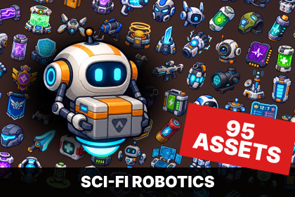 Sci-Fi Robotics Energy Mission Equipment Technology Icons Pack