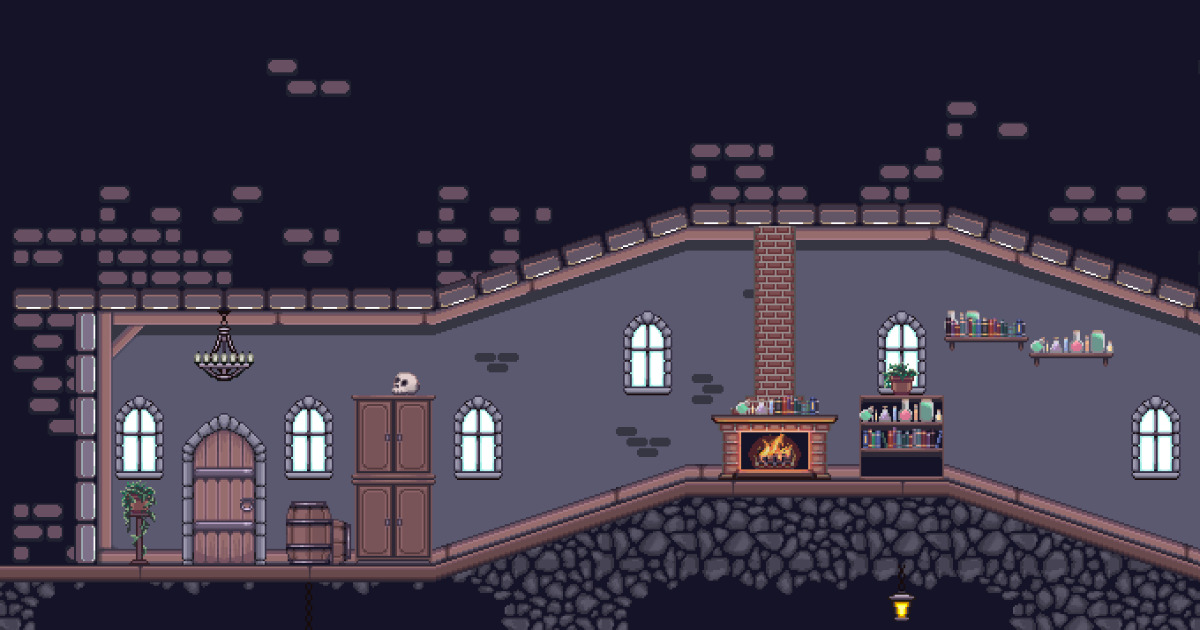 Pixel Platformer Medieval Castle Building | 2D Environments | Unity ...