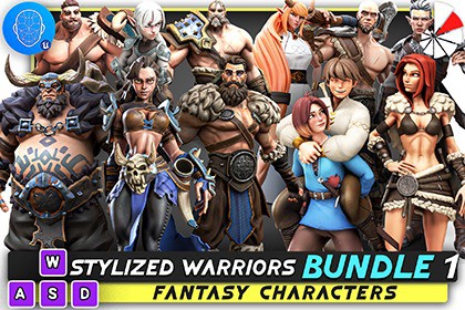 12 In 1 Mega Bundle - Stylized Characters Warriors - #68