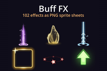 Buff FX - 29 Buff, Aura & Loot VFX in 6 Colours