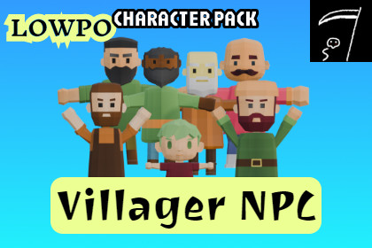 LOWPO: Villagers NPC – Low Poly Medieval Character Pack