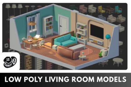 Low Poly Livingrooms - Modular Assets