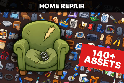 Home Repair Appliance Maintenance Furniture Electrical Tools Icons Pack