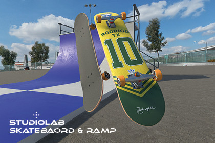 Skateboard and Vert Ramp