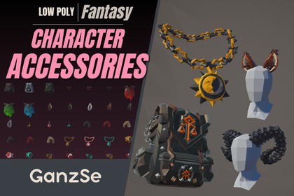 GanzSe FREE Character Accessories - Fantasy Low Poly Pack