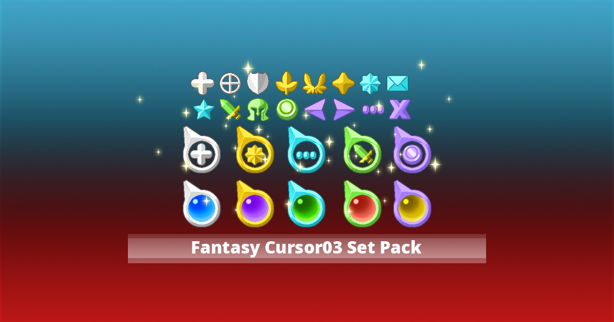 Fantasy Cursor03 Set Pack | 2D Icons | Unity Asset Store