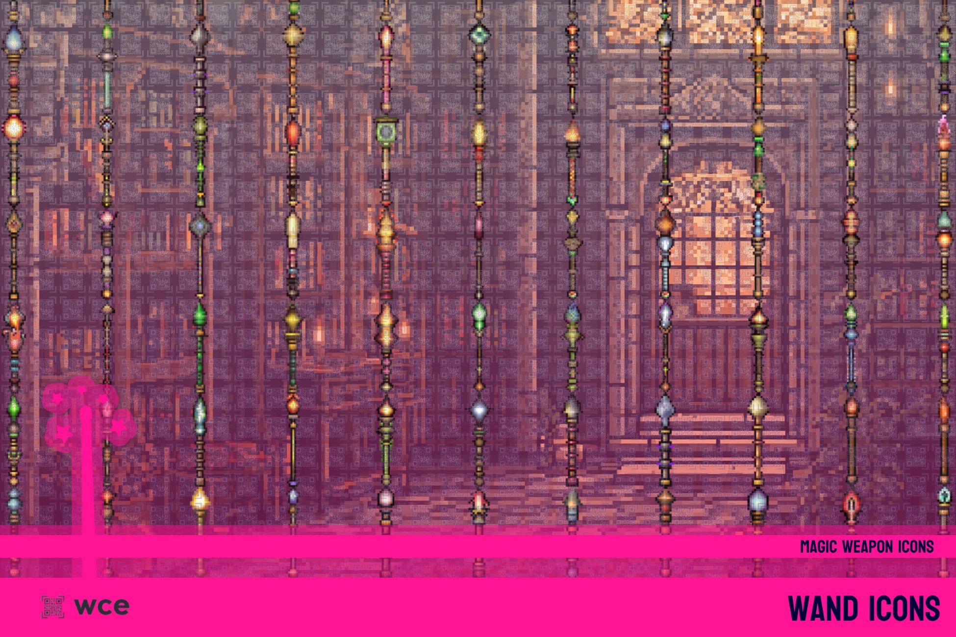 Wand Icons - 2D Pixel Magic Combat Weapons and RPG Weapon Bundle | 2D ...