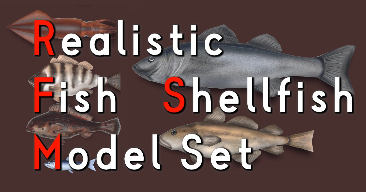 Realistic Fish & Shellfish 3D Model Set | 3D Props | Unity Asset Store