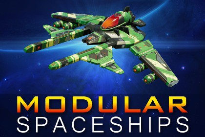 Sci-Fi Modular Spaceship Night Aye