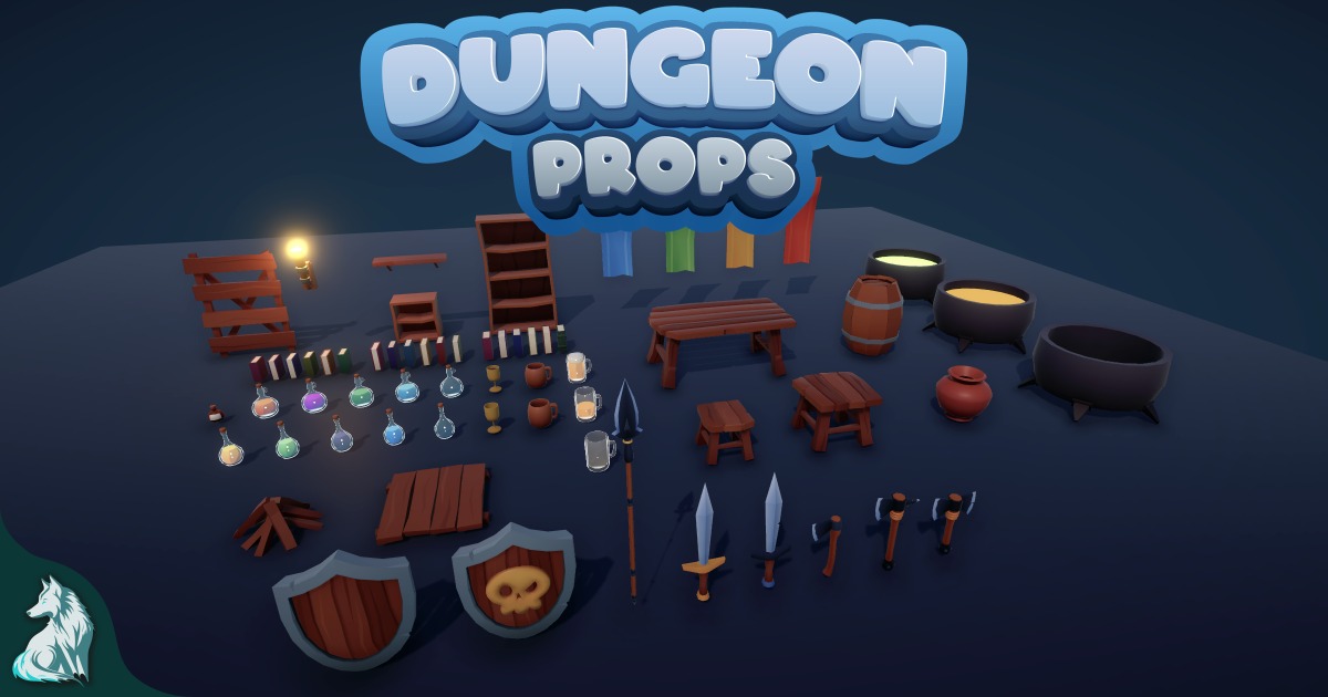 3D Game kit - Toon Dungeon Props | 3D Props | Unity Asset Store