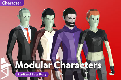Low Poly Modular Citizens Pack