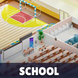 School - Low Poly 3D Models Pack