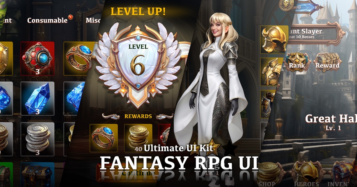 FANTASY RPG UI - Ultimate Kit | 2D GUI | Unity Asset Store