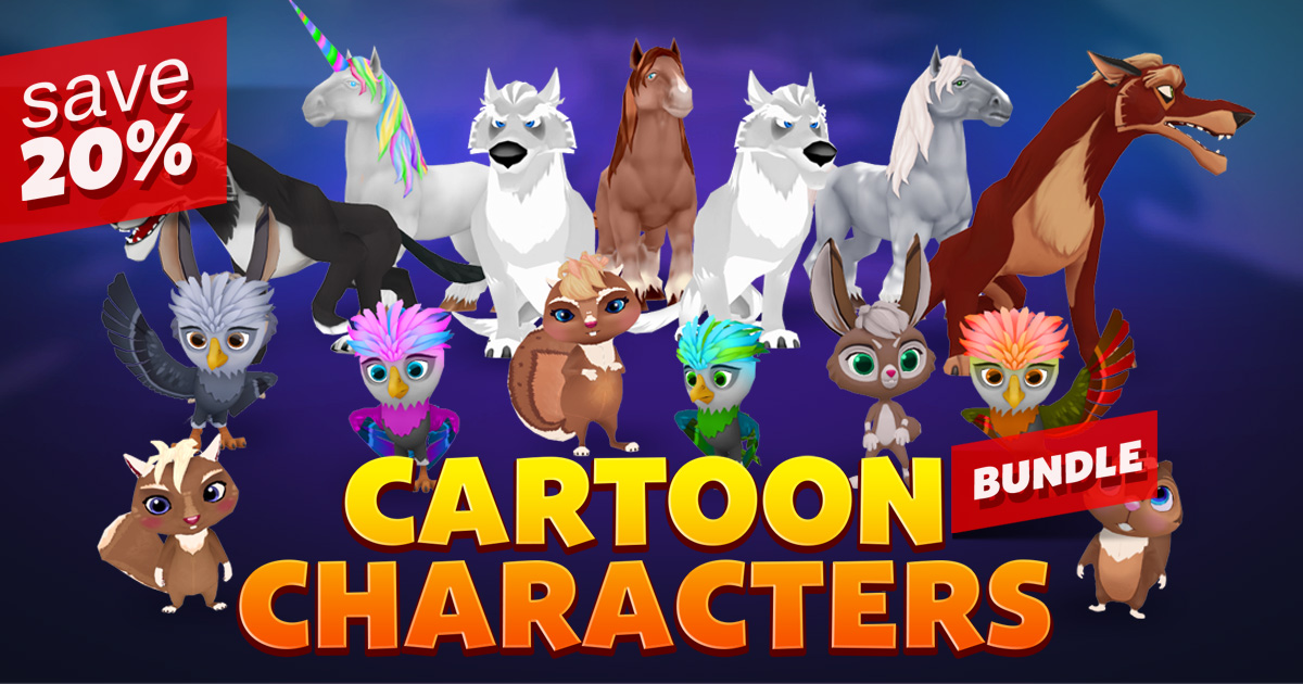 Cartoon animals animated bundle | 3D Animals | Unity Asset Store