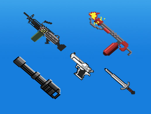 2d Bit Gun 2D Pixel Weapon Sprites Pack | 2D Characters | Unity Asset Store