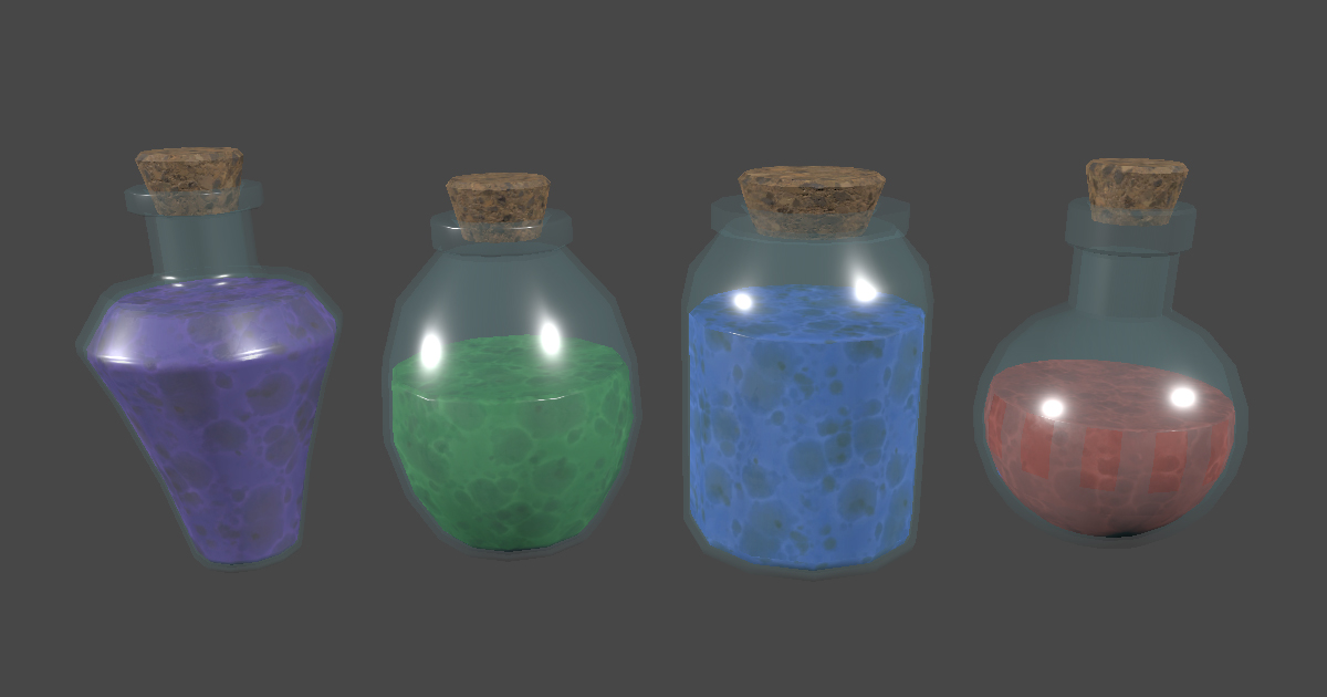 Bottle Potion Pack | 3D 소품 | Unity Asset Store