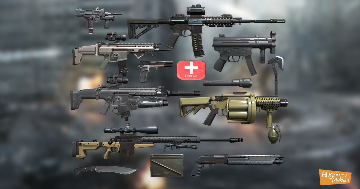 PBR Weapons pack | 3D Weapons | Unity Asset Store
