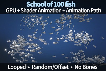 School Fish 100 - GPU Animated Fish