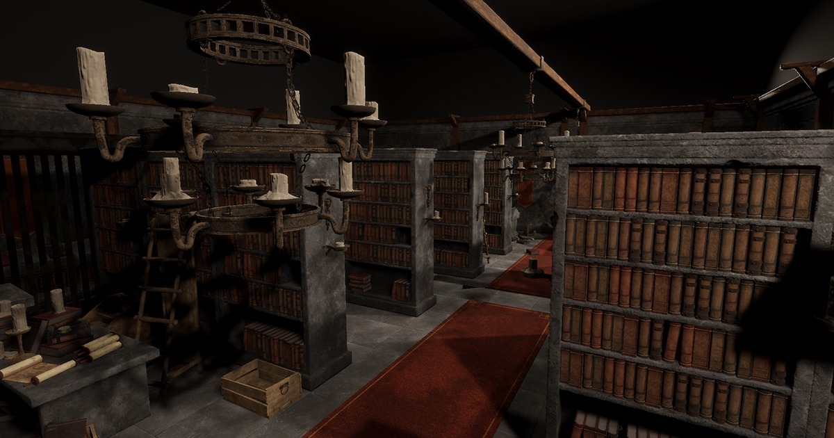 Medieval Library Props v.01 | 3D 소품 | Unity Asset Store