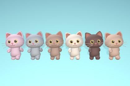 Chubby Cats - Humanoid 3D Model Pack