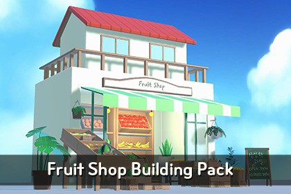 MAR-Low Poly Fruit Shop Building