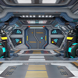 Sci Fi Corridor 02 URP HDRP Textures