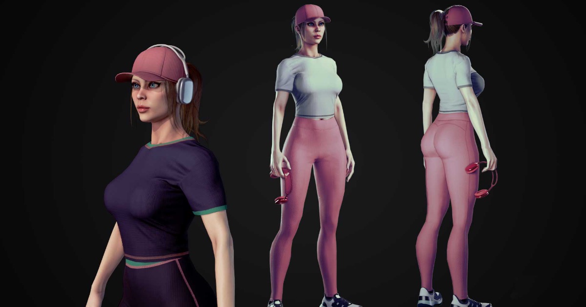 SportGirl_V2 | 3D Humanoids | Unity Asset Store