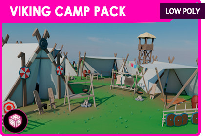 Viking Camp Pack – Stylized Low Poly