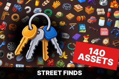 Urban Junk Lost Items Street Litter Cleanup Icons Pack